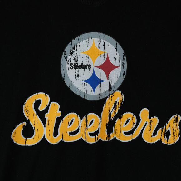 NFL Team Apparel Pittsburgh Steelers T-Shirt Womens XL Black Sleepwear - Picture 3 of 7